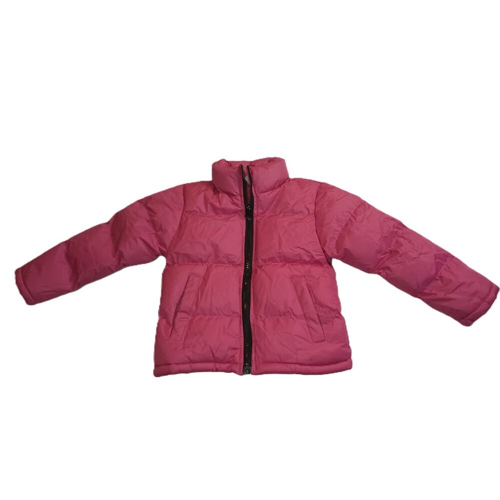 Beverly Hills Princess Toddler Puffer Jacket Log Sleeve zipper Pink Size 3T G002 - Picture 2 of 4